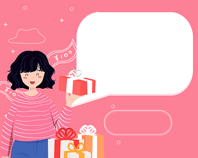 粉色礼物赠送小程序列表背景