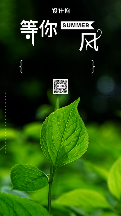 简约清新风六月你好背景