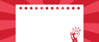 红色扁平开学通知公众号首图背景