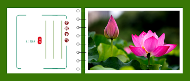 绿色二十四节气立夏公众号首图背景