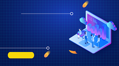 基金定投理财大气插画手机横图背景