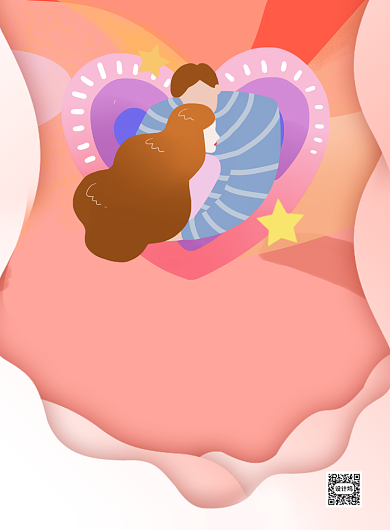 亲亲情人节宣传促销打折印刷海报背景