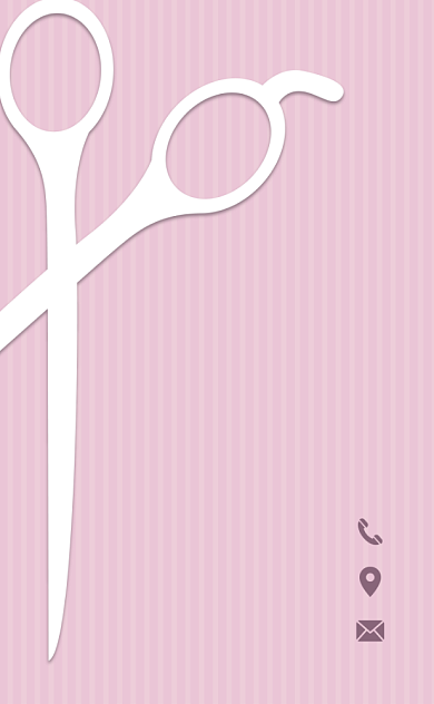 时尚美容美发竖版名片模板背景