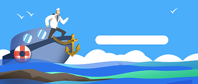 蓝色卡通中国海军建军节公众号首图背景