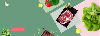 生鲜食材健康淘宝电商banner图背景