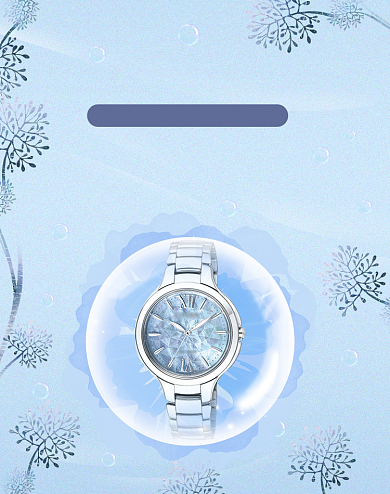 浅色梦幻手表眼镜电商海报背景