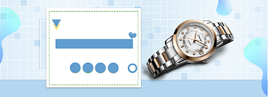 清新父亲节新款手表促销banner背景
