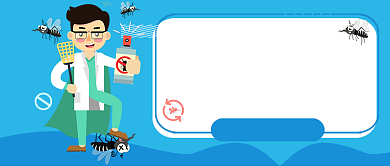 夏日驱蚊好物推荐卡通公众号首图背景