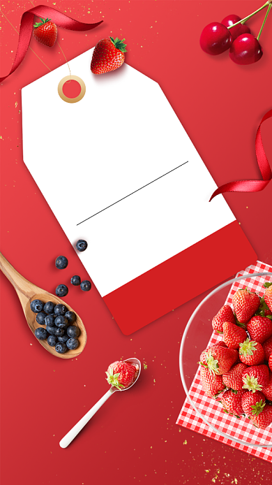 水果美食促销日签月签手机海报背景