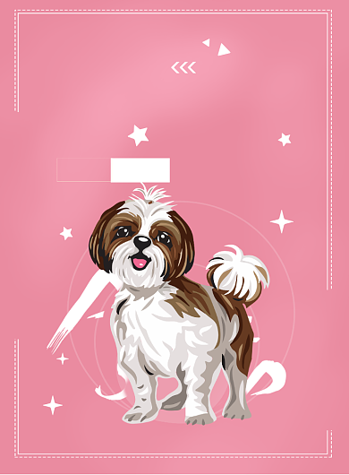 简洁宠物店开业印刷海报背景