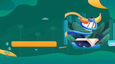 高考辅导培训绿色插画手机横图背景