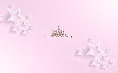 粉色卡通名片模板背景