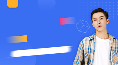 中小学课程辅导蓝色简约手机横图背景