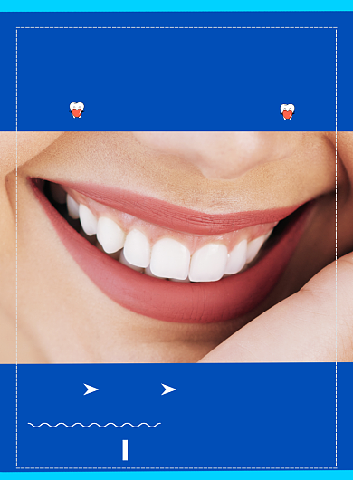 蓝色商务口腔护理印刷海报背景