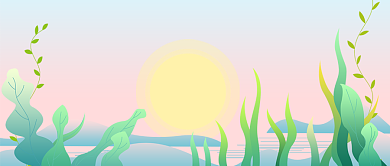 绿色小清新早安你好公众号首图背景