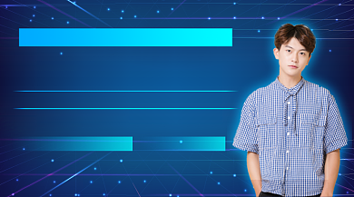 新媒体运营课程蓝色科技手机横图背景