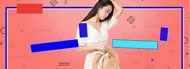 女装春季banner模板背景