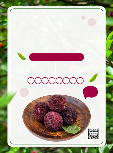 大气简约杨梅水果促销海报背景