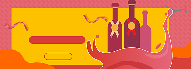 进口红酒淘宝电商banner图背景