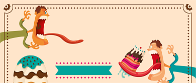 搞怪生日蛋糕预订中公众号首图背景