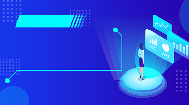 设计课程培训蓝色科技手机横图背景