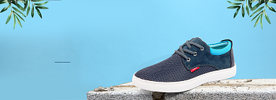 日常上新简约清新鞋子蓝色背景背景