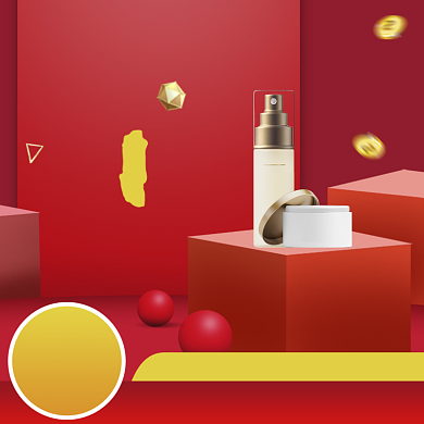 3D背景五一化妆品促销直通车背景