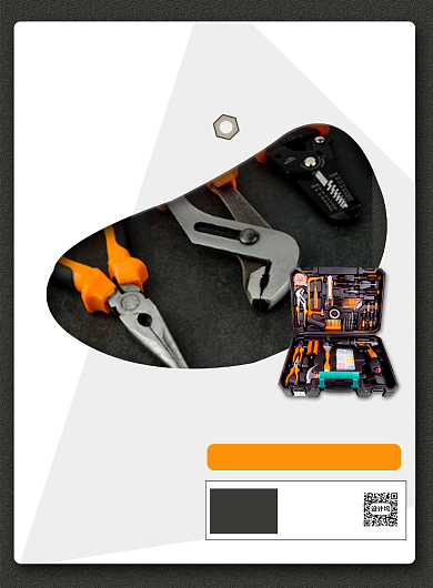 黑色扁平化简约五金工具促销宣传海报背景