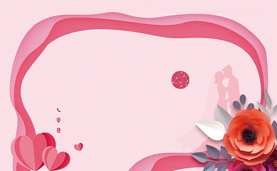 粉色婚礼策划名片背景