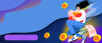 蓝色渐变投资理财公众号首图背景