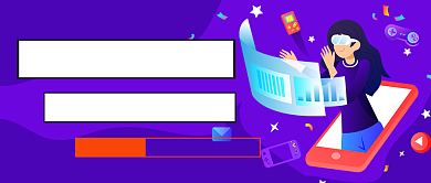 紫色卡通游戏教学公众号首图背景