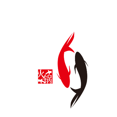 中国风鱼府logo创意设计背景