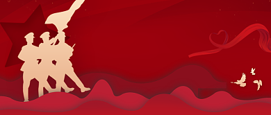 八一建军节红色公众号首图背景