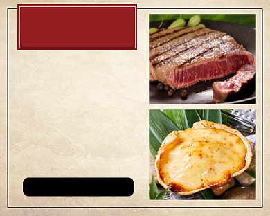 浅色简约牛排自助餐小程序封面背景