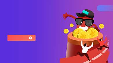 理财投资攻略炫彩插画手机横图背景