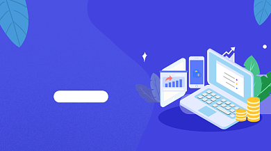 投资理财课程简约插画手机横图背景