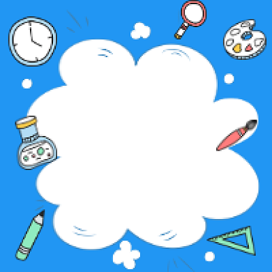 夏令营招生蓝色简约插画公众号次图背景