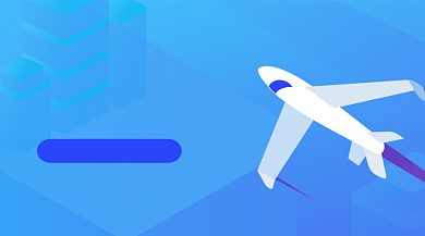 特价旅游机票蓝色简约手机横图背景