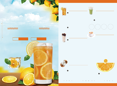 美食饮料菜单菜谱海报模板背景