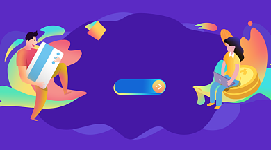 金融股票赚钱攻略简约插画手机横图背景