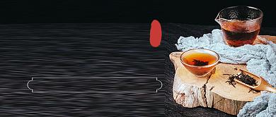 大暑节气黑色简约公众号首图背景