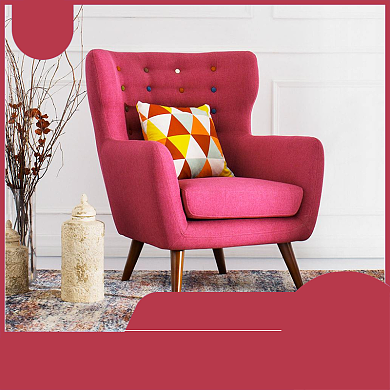 红色大促家装节电商沙发椅子直通车主图背景