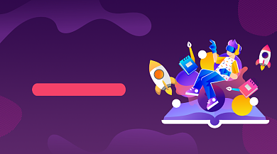 雅思英语培训简约插画手机横图背景