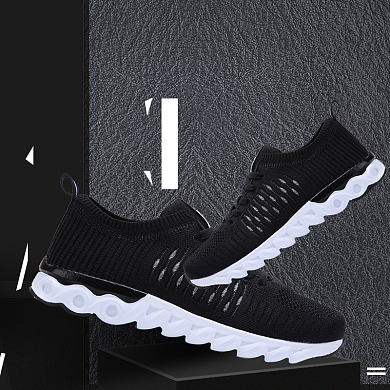 黑色商务科技运动鞋电商主图直通车背景