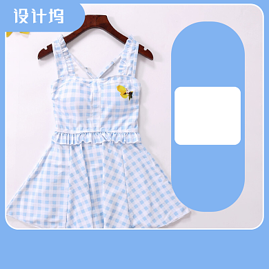 日式清新时尚泳衣女主图背景