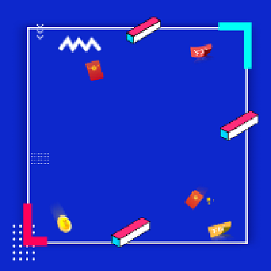 返场狂欢促销几何简约公众号次图背景