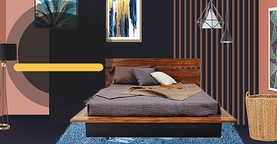 家居家装节沙发床大气海报背景