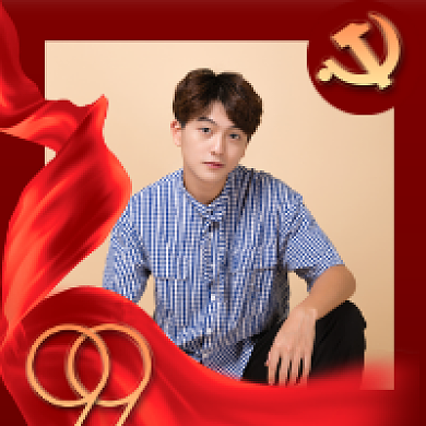 七一建党99周年中国风头像框背景