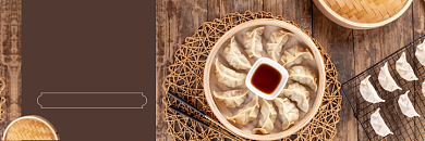 美团蒸饺外卖海报背景