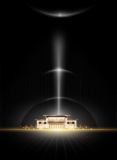 黑金大气房地产开幕海报背景